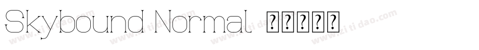 Skybound Normal字体转换